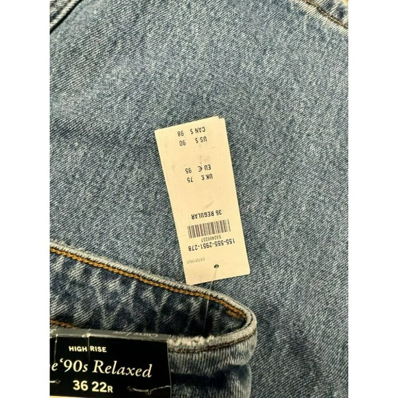 NWT abercrombie and fitch the 90’s relaxed jean high rise SZ 36/22 - Picture 5 of 5